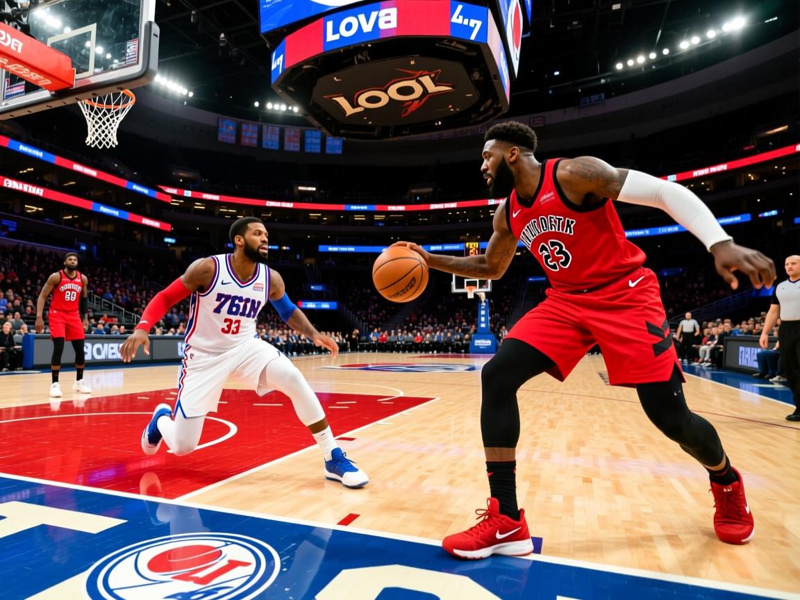 76人主场击败猛龙，将系列赛扳成3-3平